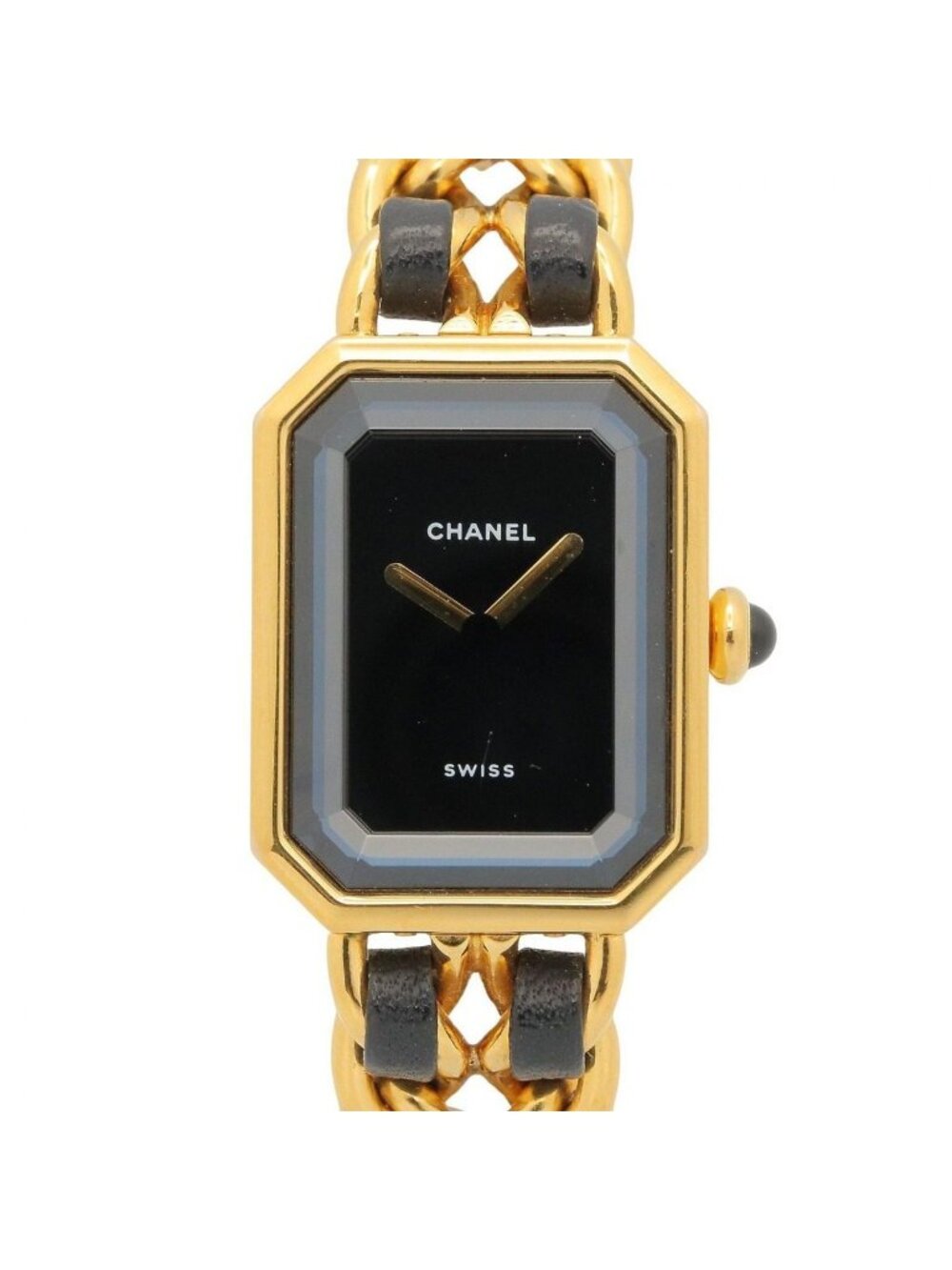 Chanel Watch Premiere M Black Leather